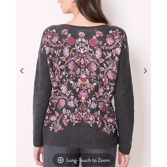 J Jill Enchanted florals sweater MP - Picture 3 of 7